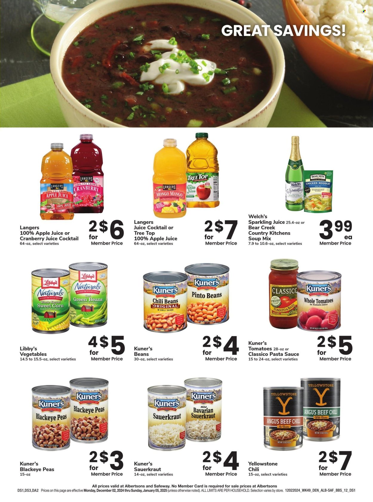 Albertsons ad - 12/02/2024 - 01/05/2025. Page 1