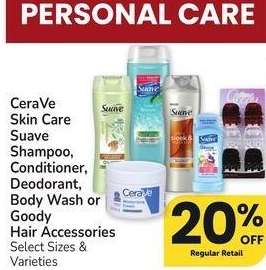 Suave Shampoo, Conditioner, Deodorant, Body Wash or Goody Hair Accessories - Select Sizes & Varieties