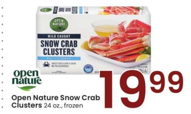 Open Nature Snow Crab Clusters - 24 oz., frozen