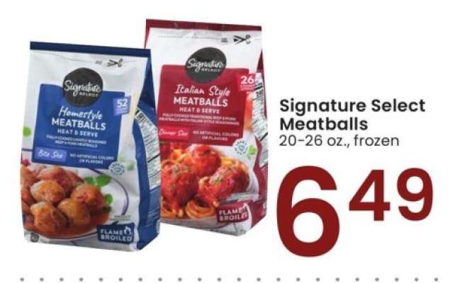 Signature Select Meatballs - 20-26 oz., frozen