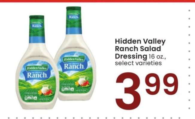 Hidden Valley Ranch Salad Dressing - 16 oz., select varieties