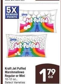 Kraft Jet Puffed Marshmallows Regular Mini - or 10-12 oz., Select Varieties