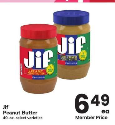 Jif Peanut Butter - 40 - oz, select varieties