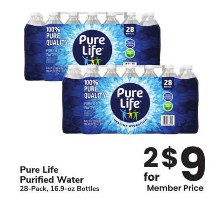 Pure Life Purified Water - 28 - Pack, 16.9 - oz Bottles