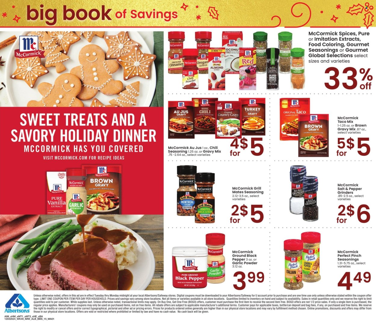 Albertsons ad - 12/03/2024 - 12/30/2024. Page 1