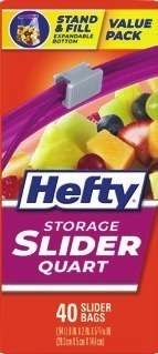 Hefty Slider Bags Value Pack - 12-40 ct