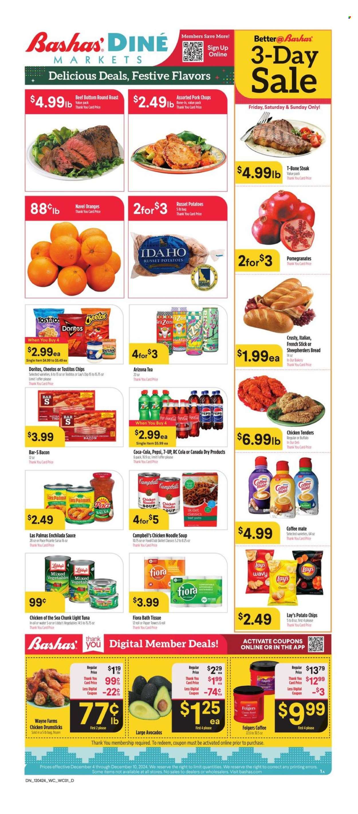 Bashas' Diné Markets ad - 12/04/2024 - 12/10/2024. Page 1