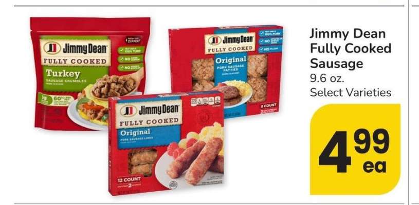 Jimmy Dean Fully Cooked Sausage - 9.6 oz. Select Varieties