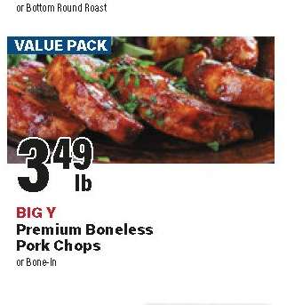 BIG Y Premium Boneless Pork Chops