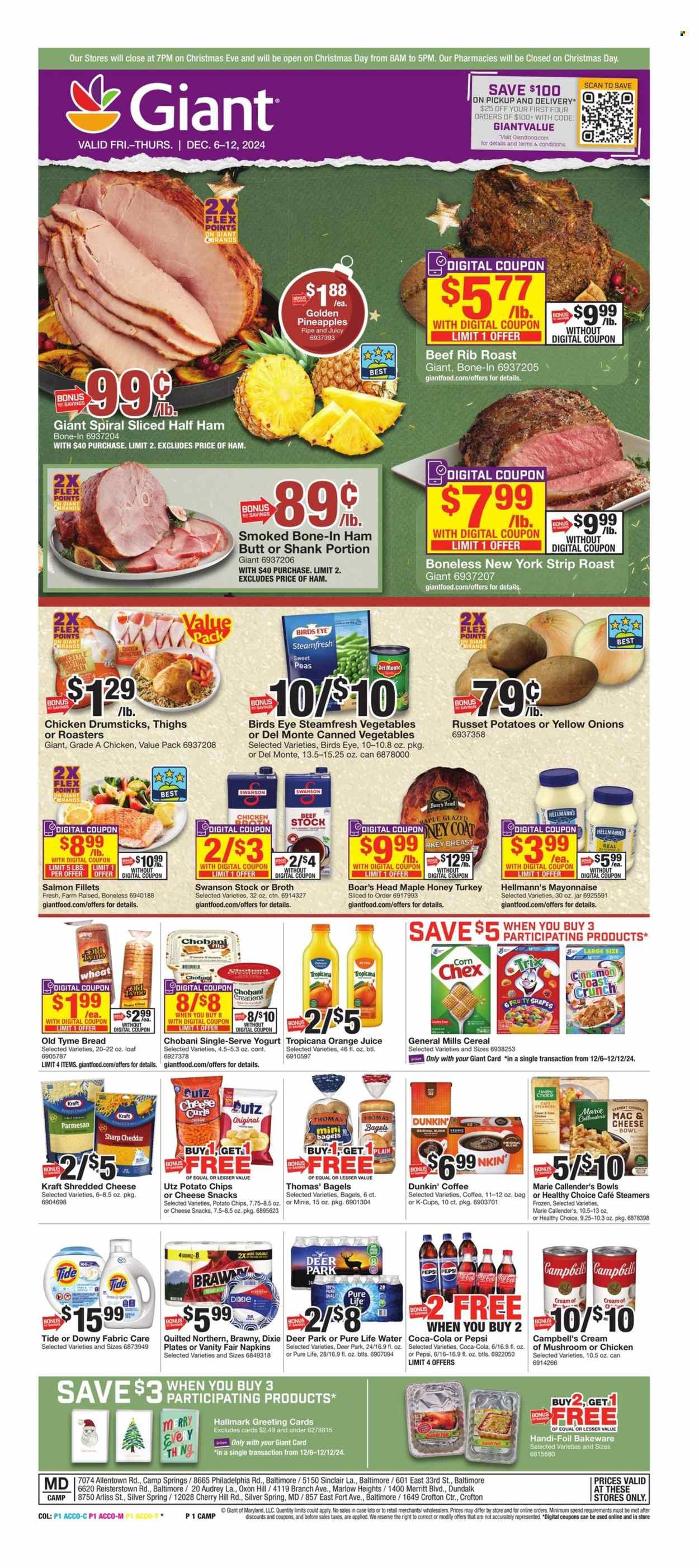 Giant Food ad - 12/06/2024 - 12/12/2024. Page 1