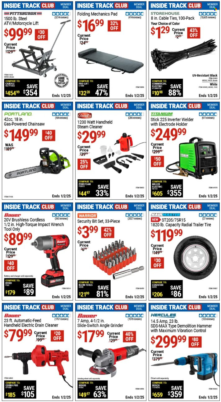 Harbor Freight ad - 12/07/2024 - 01/02/2025. Page 1