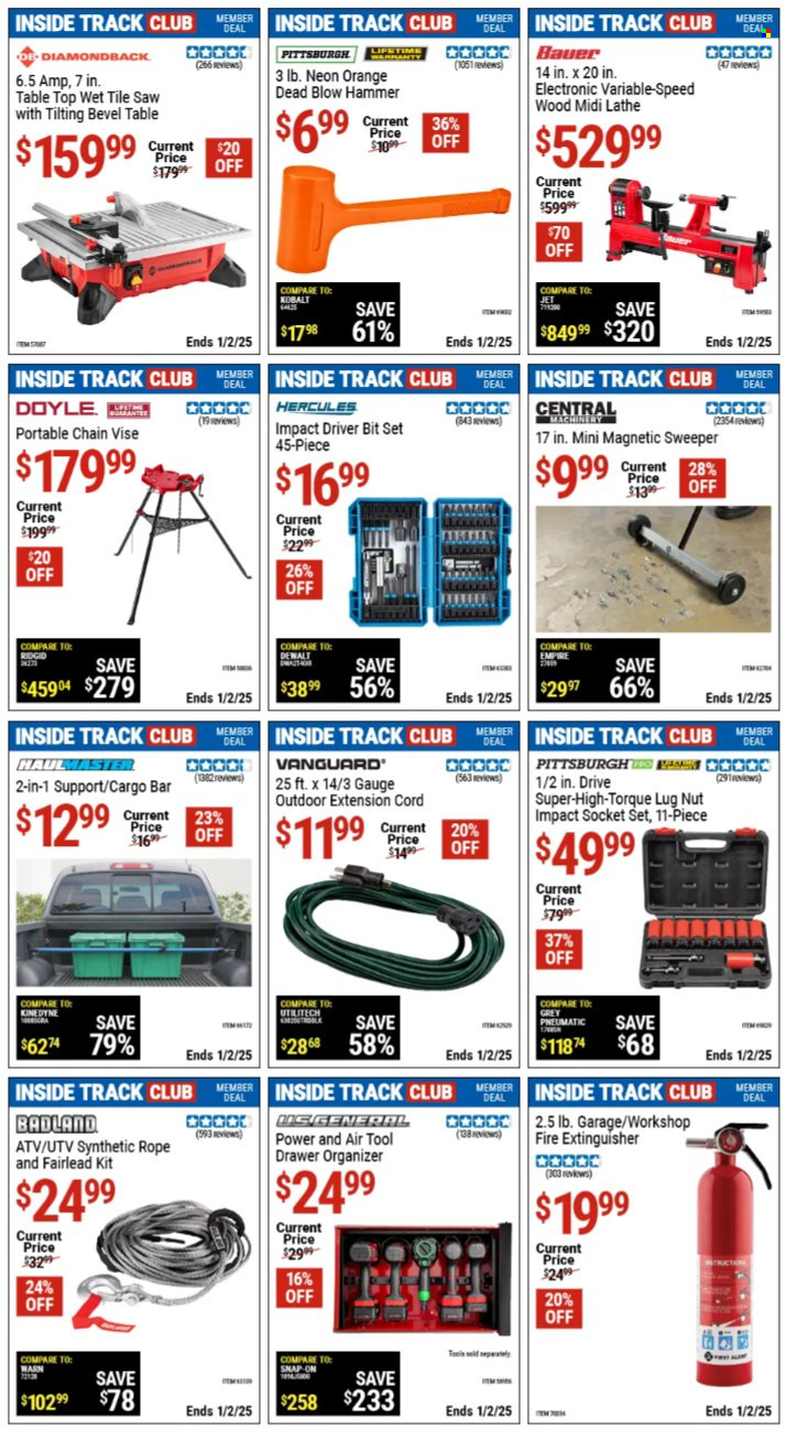 Harbor Freight ad - 12/07/2024 - 01/02/2025. Page 1