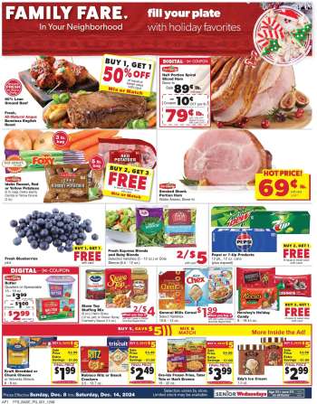 Family Fare Flyer - 12/08/2024 - 12/14/2024.