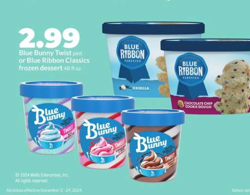 Blue Bunny Twist pint or Blue Ribbon Classics frozen dessert