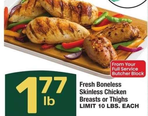 Fresh Boneless Skinless Chicken Breasts or Thighs