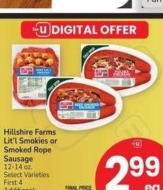 Hillshire Farms Lit'l Smokies or Smoked Rope Sausage - 12-14 oz. Select Varieties