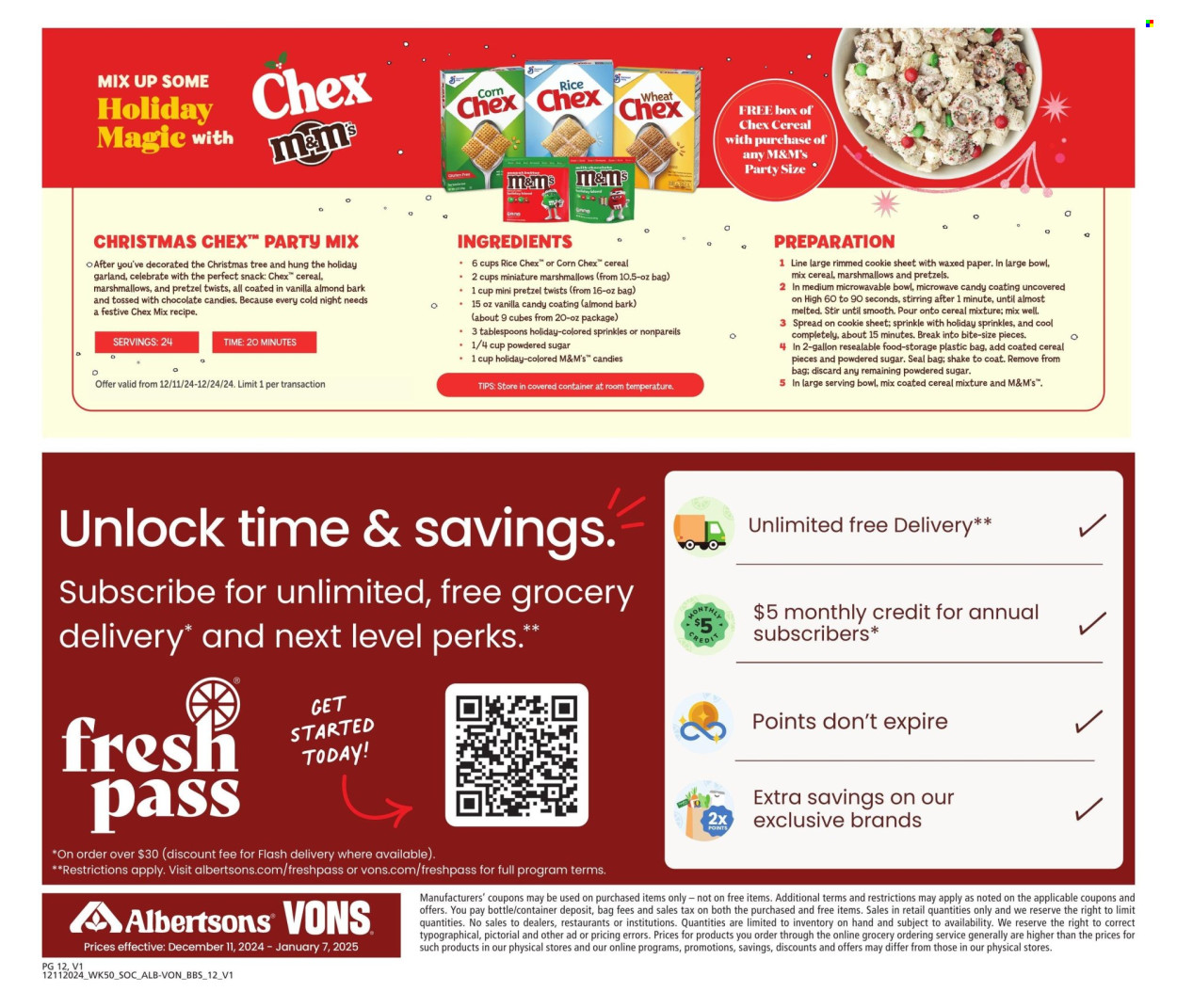 Albertsons ad - 12/11/2024 - 01/07/2025. Page 1