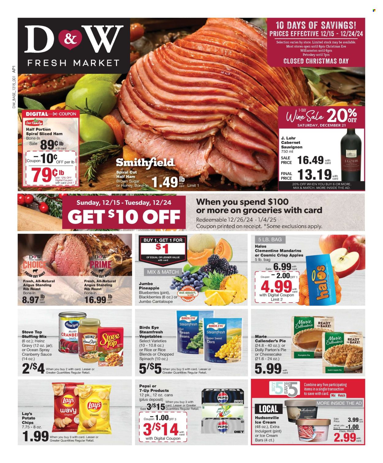 D&W Fresh Market ad - 12/15/2024 - 12/21/2024. Page 1