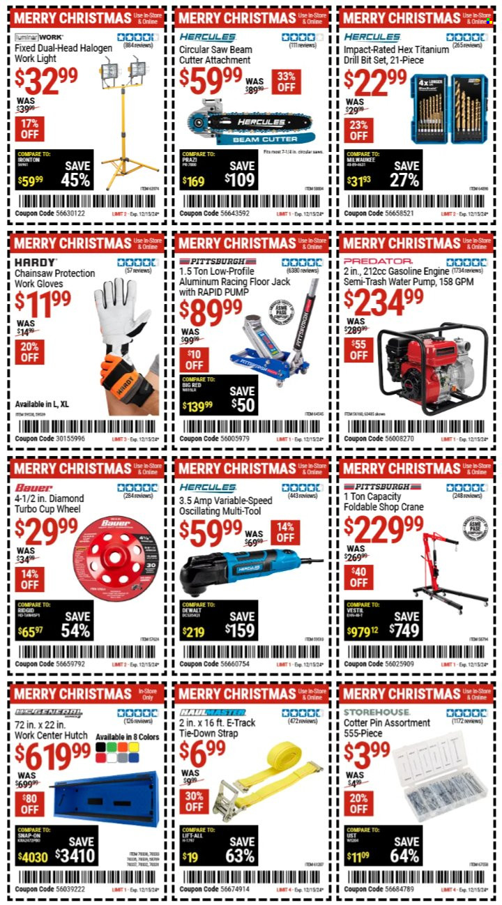 Harbor Freight ad - 12/16/2024 - 12/29/2024. Page 1