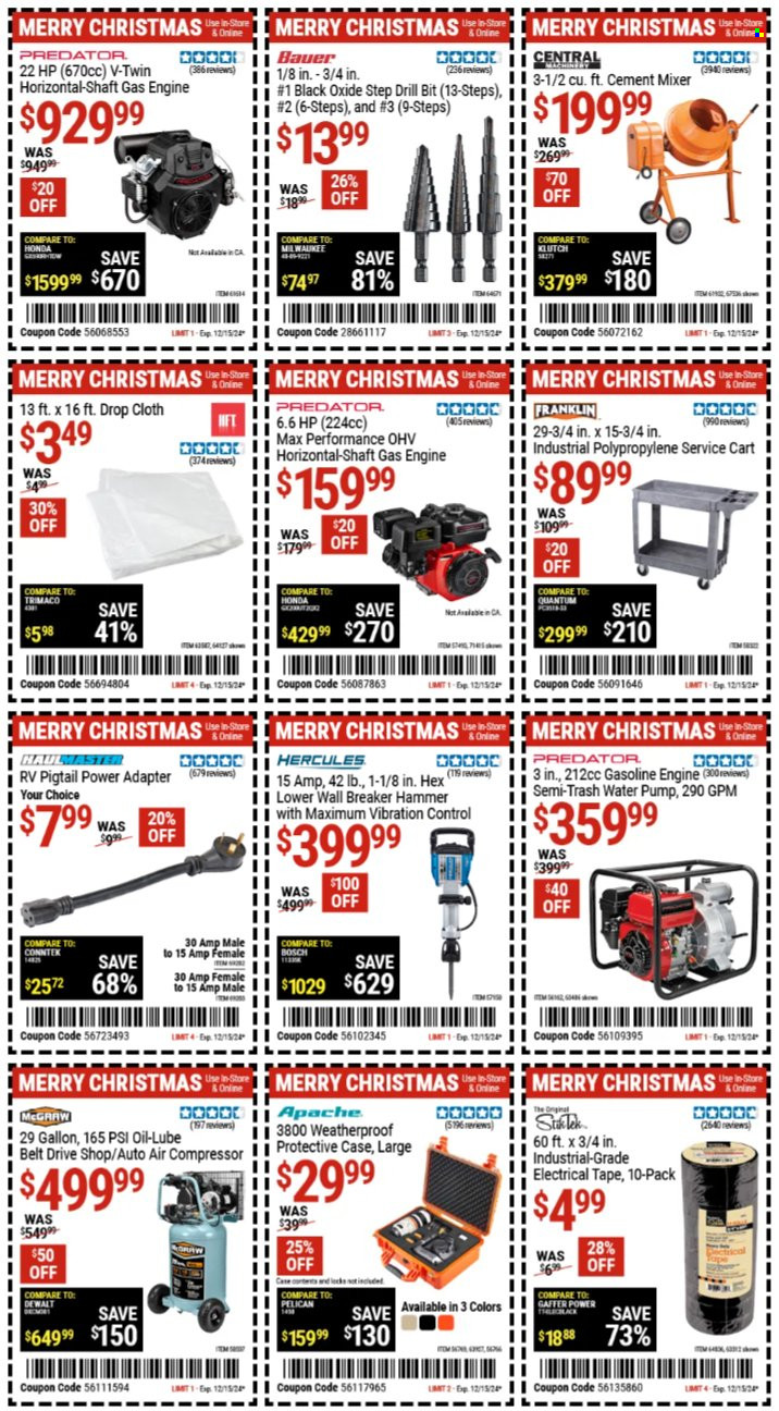 Harbor Freight ad - 12/16/2024 - 12/29/2024. Page 1