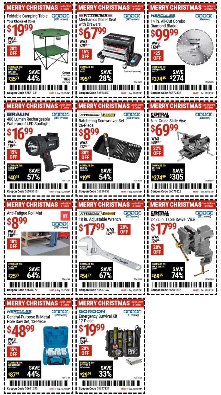 Harbor Freight ad - 12/16/2024 - 12/29/2024. Page 1