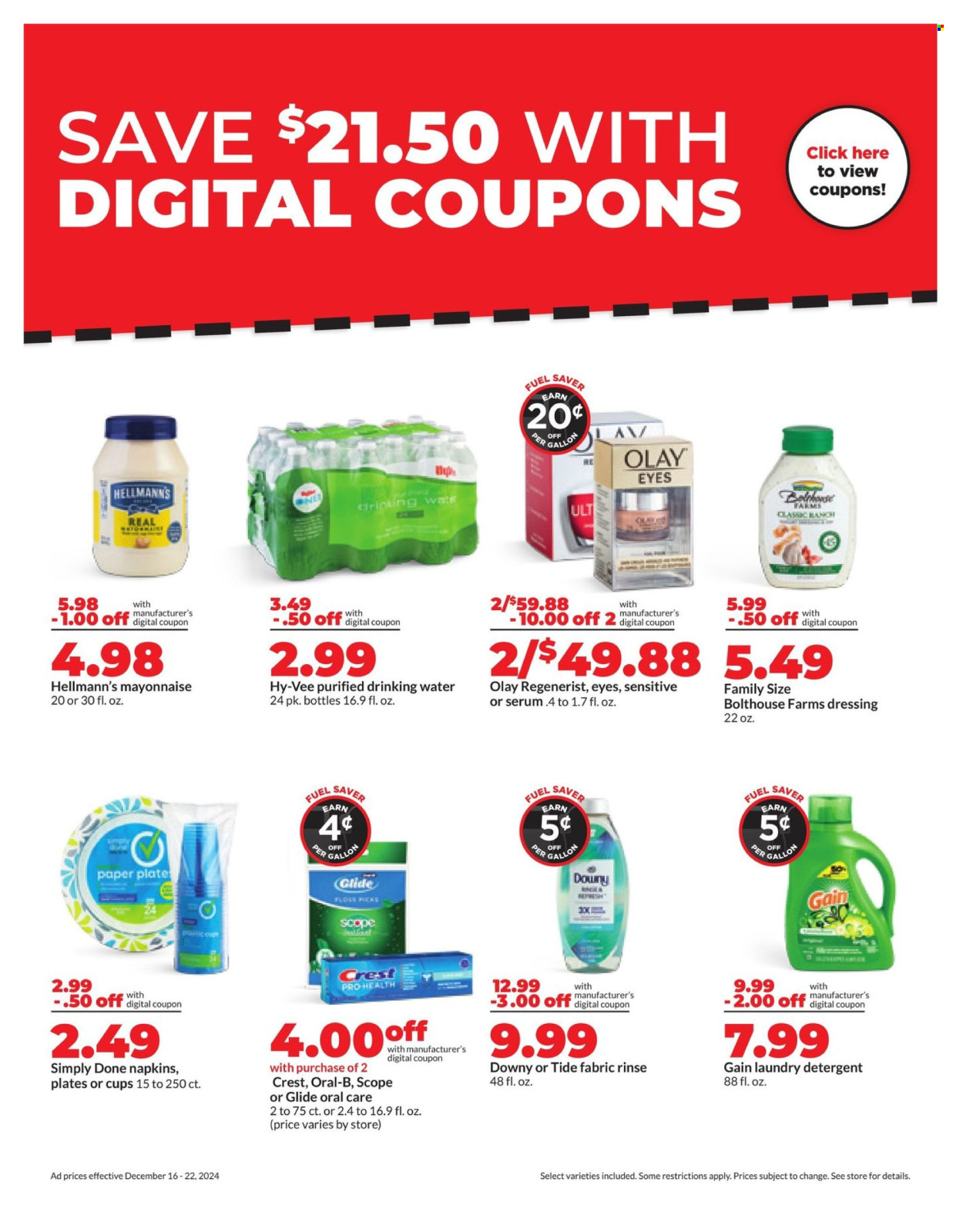 Hy-Vee ad - 12/16/2024 - 12/22/2024. Page 1