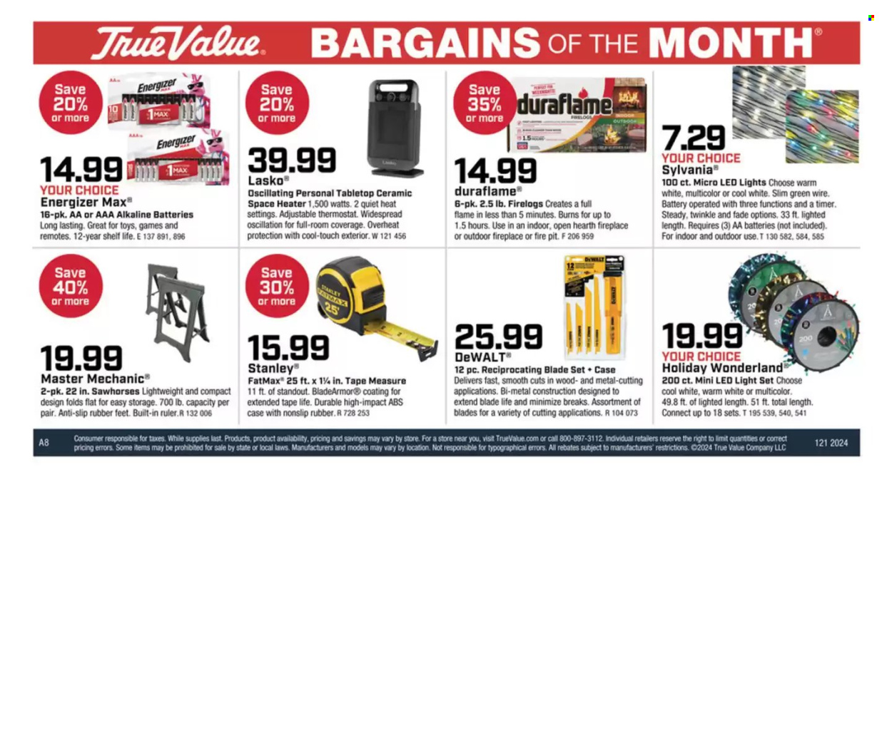 True Value ad - 11/25/2024 - 12/29/2024. Page 1