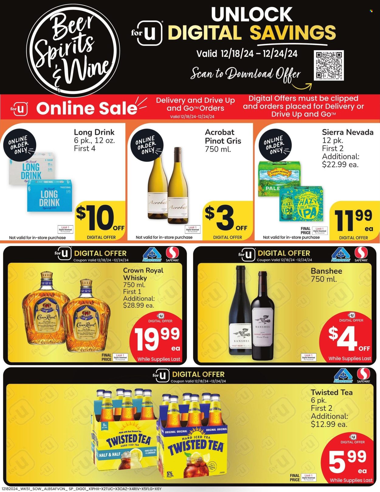 Safeway ad - 12/18/2024 - 12/24/2024. Page 1