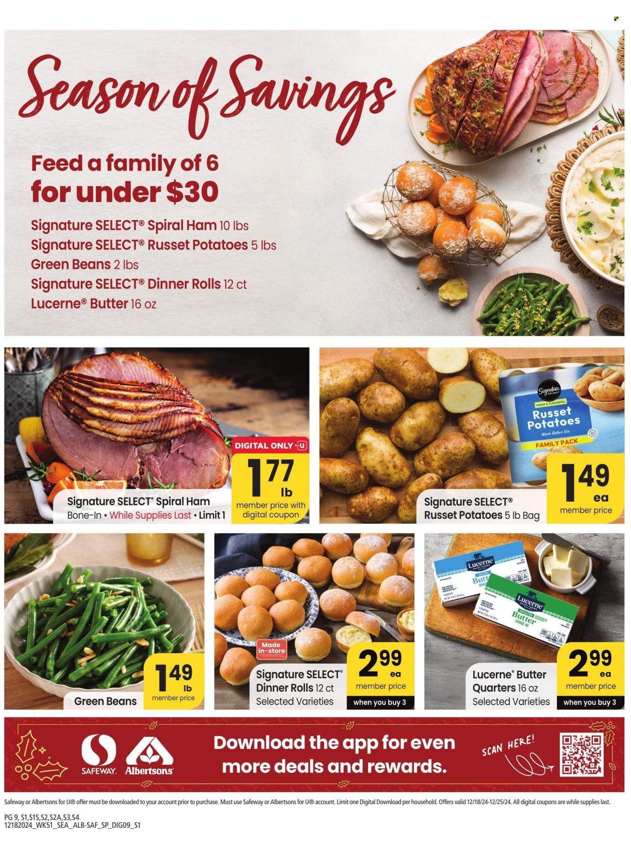 Safeway ad - 12/18/2024 - 12/24/2024. Page 1