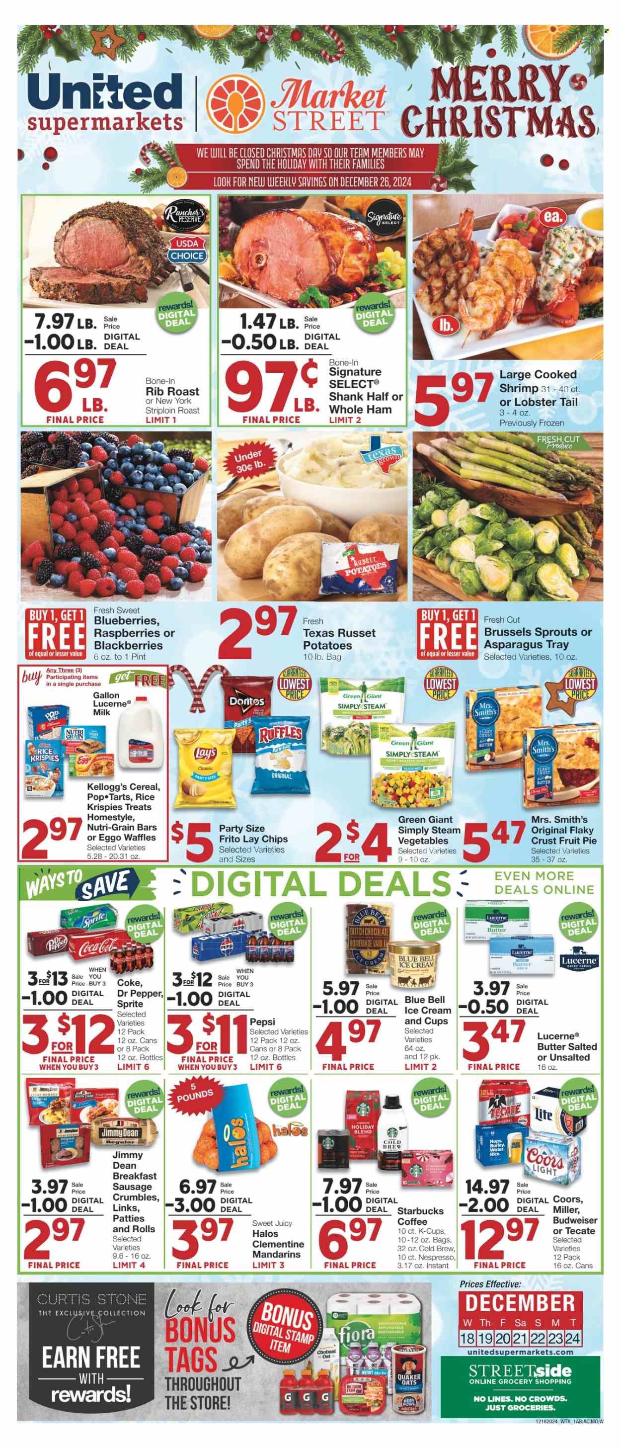 United Supermarkets ad - 12/18/2024 - 12/24/2024. Page 1