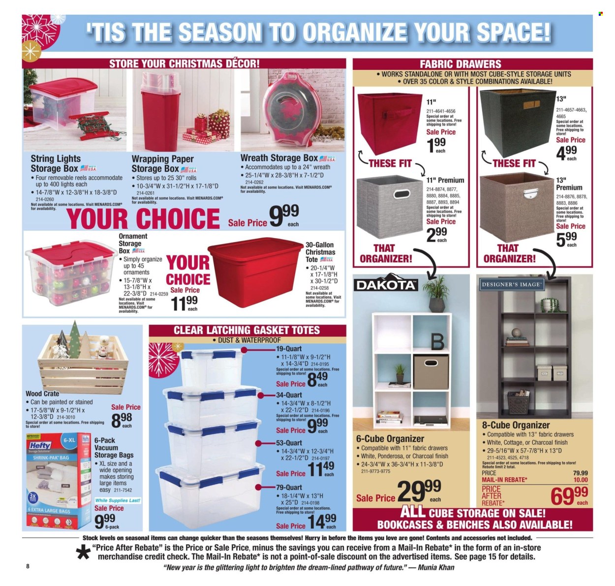 Menards ad - 12/19/2024 - 12/31/2024. Page 1