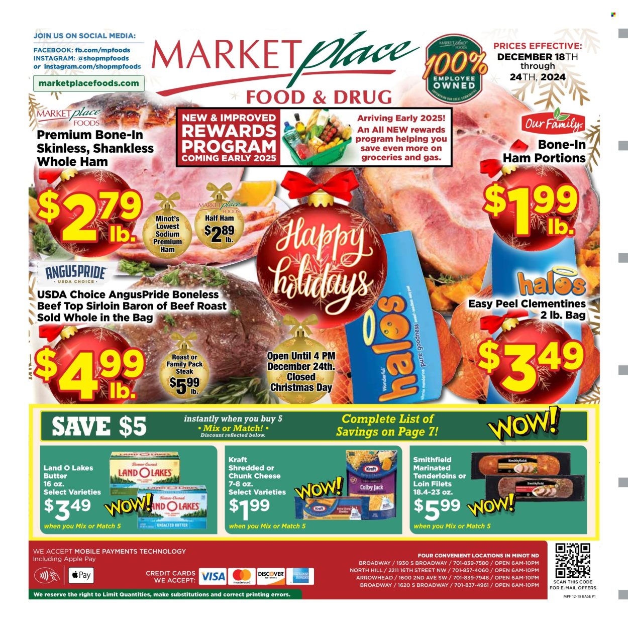 Marketplace Foods ad - 12/18/2024 - 12/24/2024. Page 1