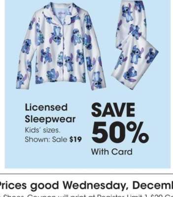 Licensed Sleepwear - Kids' sizes.