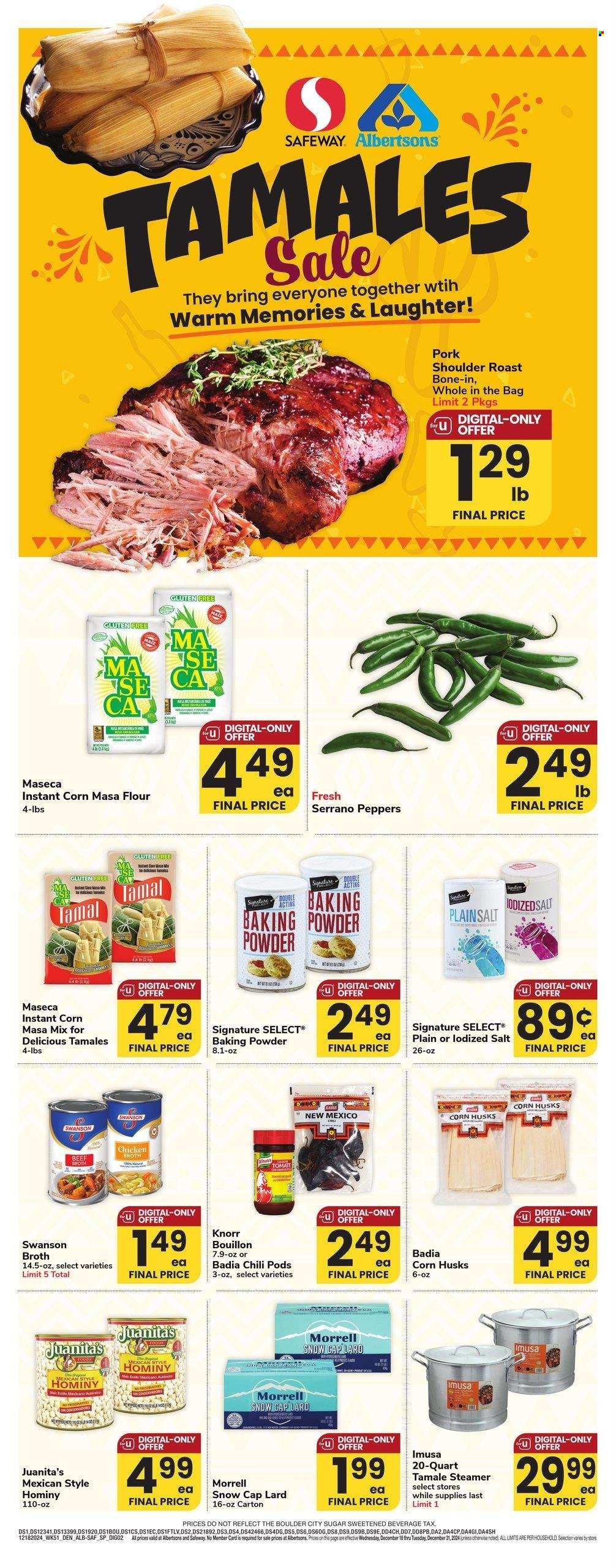 Safeway ad - 12/18/2024 - 12/31/2024. Page 1