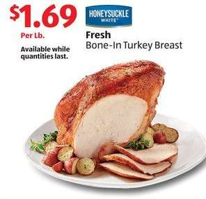 Honeysuckle White Fresh Bone-In Turkey Breast