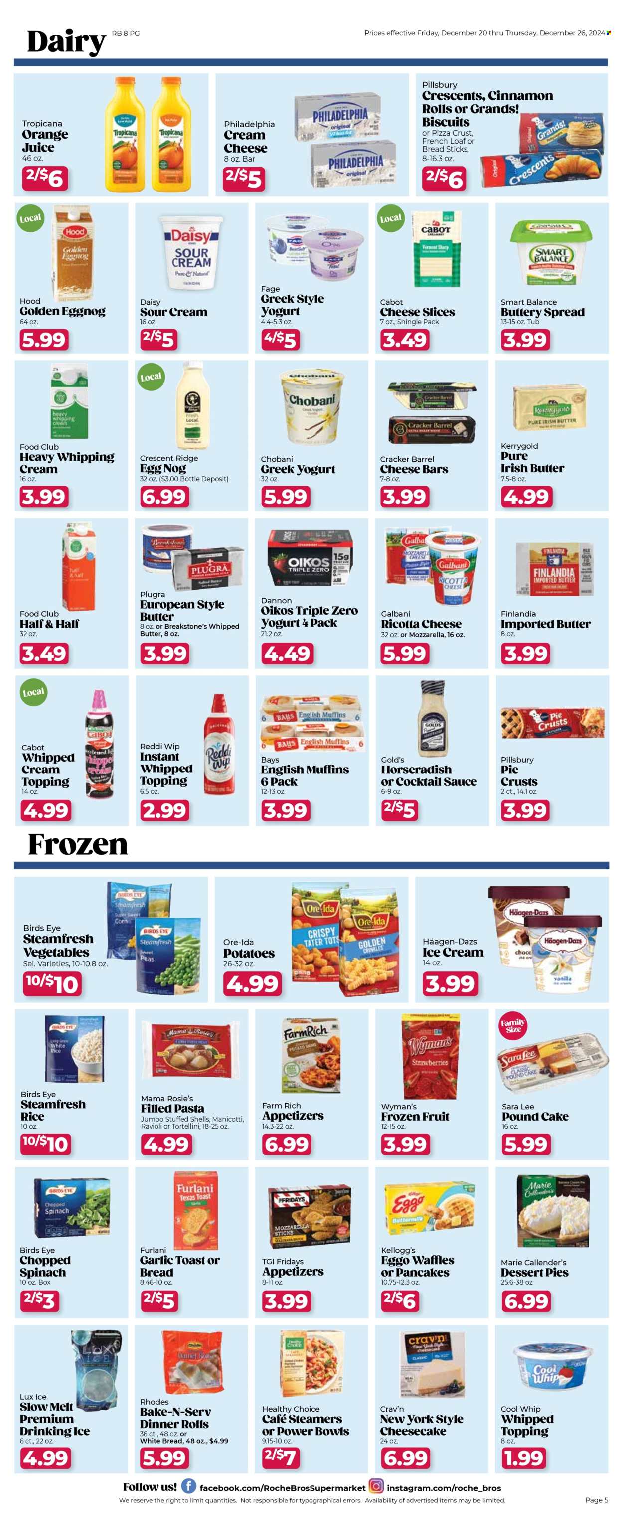 Roche Bros. ad - 12/20/2024 - 12/26/2024. Page 1