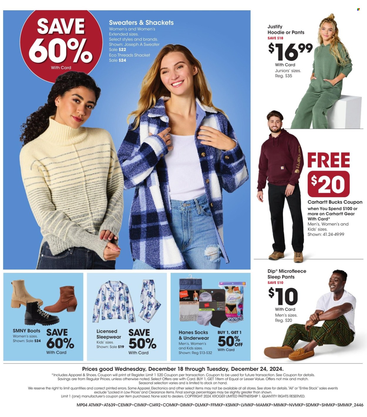 Kroger ad - 12/18/2024 - 12/24/2024. Page 1