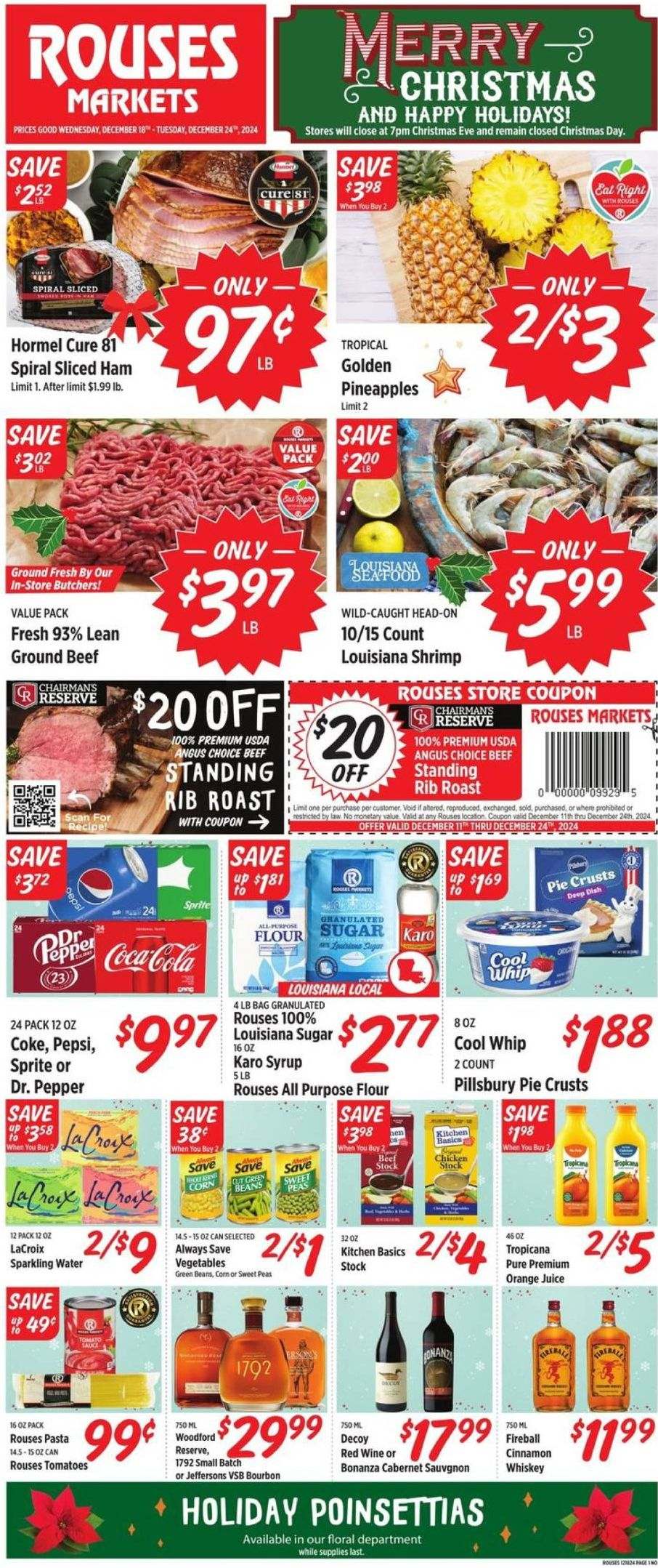 Rouses Markets ad - 12/18/2024 - 12/24/2024. Page 1