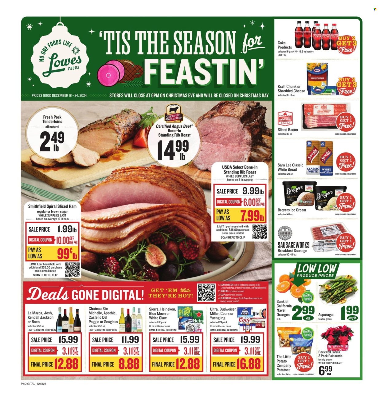 Lowes Foods ad - 12/18/2024 - 12/24/2024. Page 1