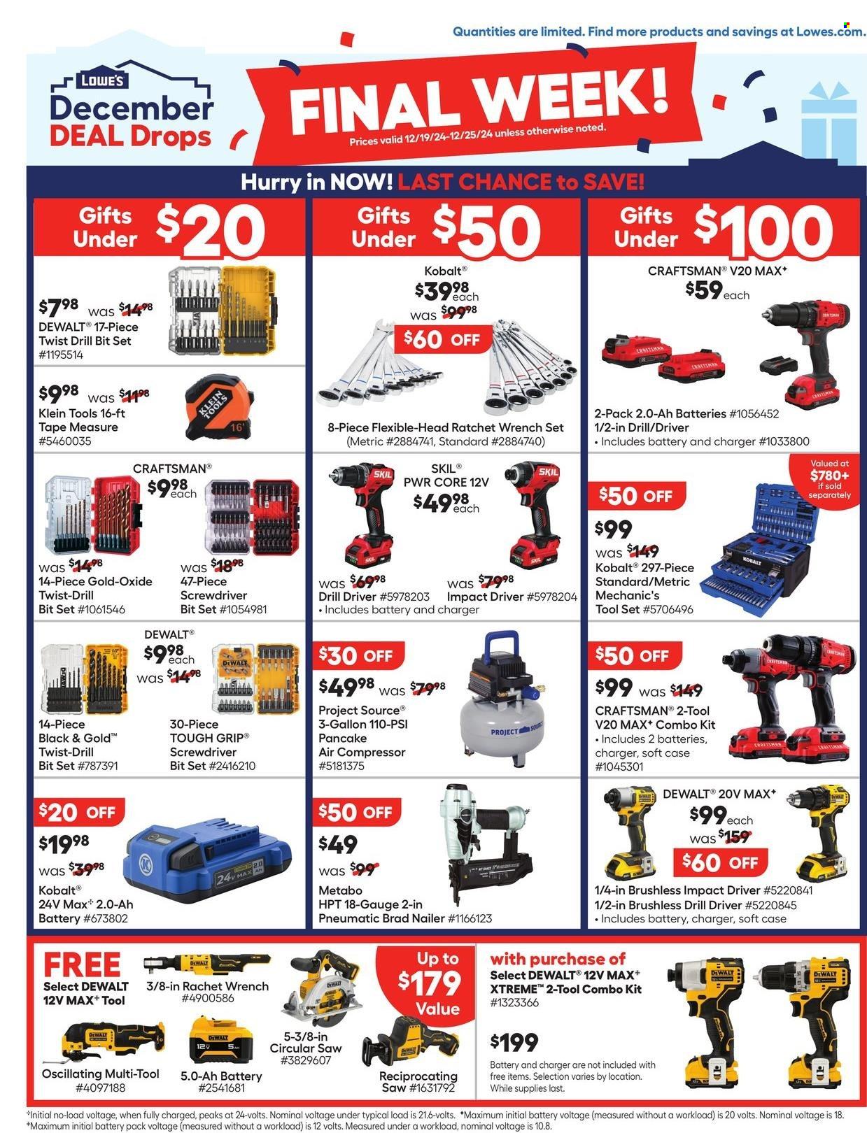 Lowe's ad - 12/19/2024 - 12/25/2024. Page 1