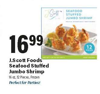 J.Scott Foods Seafood Stuffed Jumbo Shrimp