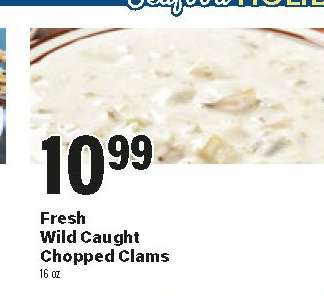 Fresh Wild Caught Chopped Clams