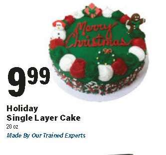 Holiday Single Layer Cake