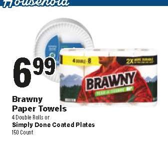 Brawny Paper Towels or Simply Done Coated Plates