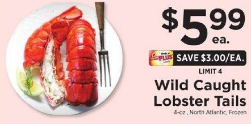 Wild-Caught Lobster Tails - 4 - oz., North Atlantic, Frozen