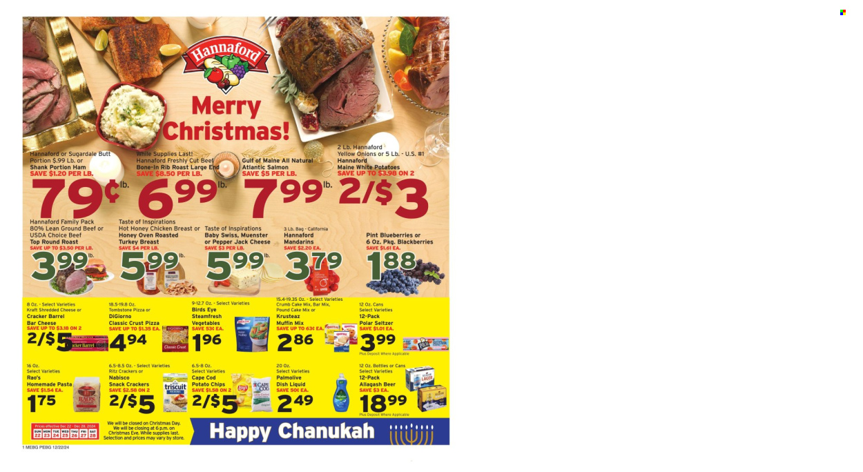 Hannaford ad - 12/22/2024 - 12/28/2024. Page 1