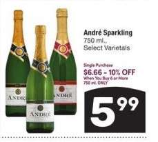 André Sparkling - 750 ml.,
Select Varietals
Single Purchase
$6.66