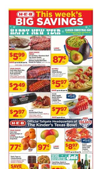 H-E-B Flyer - 12/25/2024 - 12/31/2024.