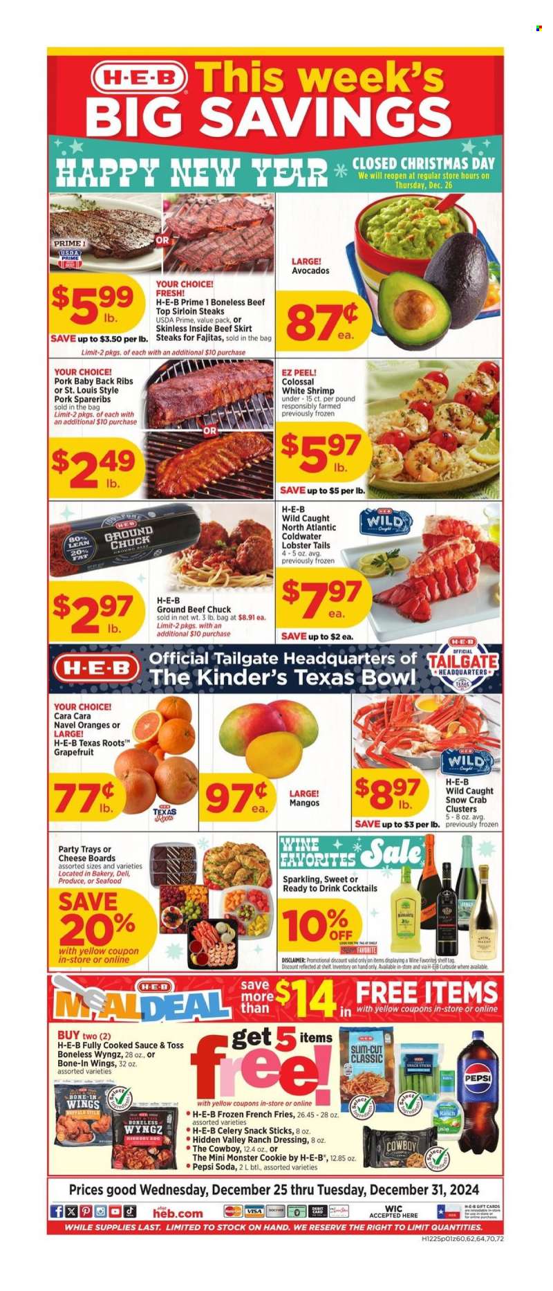 H-E-B Flyer - 12/25/2024 - 12/31/2024.