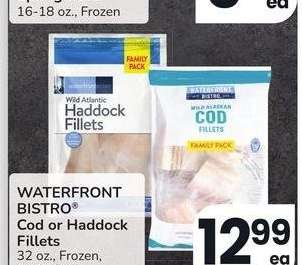 waterfront BISTRO® Cod or Haddock Fillets - 32 oz., Frozen, Value Pack